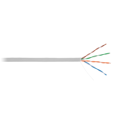 Кабель NETLAN U/UTP 4 пары, Кат.5e (Класс D), 100МГц, одножильный, BC (чистая медь), внутренний, PVC нг(B), синий, 305м