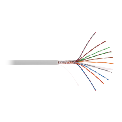 Кабель NETLAN U/UTP 10 пар, Кат.5 (Класс D), 100МГц, одножильный, BC (чистая медь), внутренний, PVC нг(B), серый, 305м