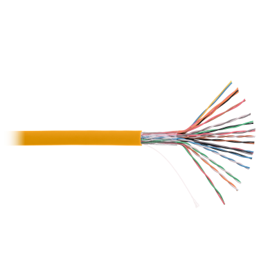 Кабель NETLAN U/UTP 16 пар, Кат.5 (Класс D), 100МГц, одножильный, BC (чистая медь), внутренний, LSZH нг(B)-HF, оранжевый, 305м