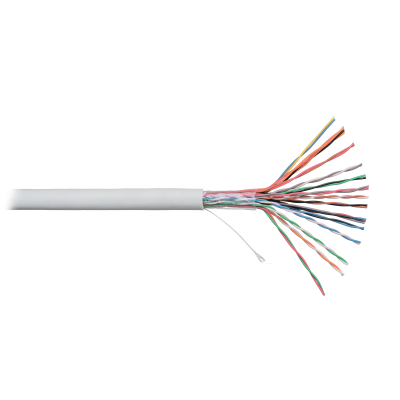 Кабель NETLAN U/UTP 16 пар, Кат.5 (Класс D), 100МГц, одножильный, BC (чистая медь), внутренний, PVC нг(B), серый, 305м