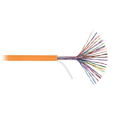 Кабель NIKOLAN U/UTP 25 пар, Кат.5 (Класс D), 100МГц, одножильный, BC (чистая медь), 24AWG (0,50мм),  внутренний/внешний, LSZH -40C нг(А)-HFLTx,  оранжевый 500м - гарантия: 1 год