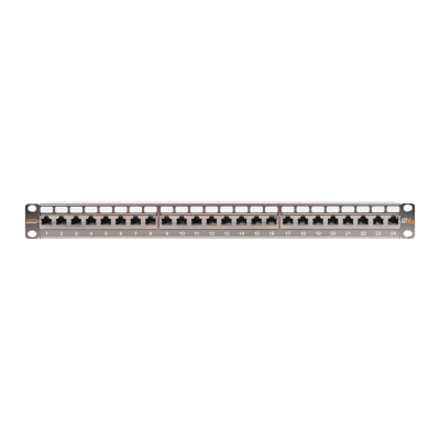 Коммутационная панель NIKOMAX 19", 1U, 24 порта, Кат.6a (Класс Ea), 500МГц, RJ45/8P8C, 110/KRONE, T568B, полный экран, с органайзером, металлик - гарантия: 5 лет расширенная / 25 лет системная